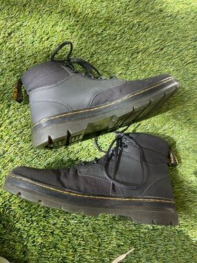 Dr. Martens Black Canvas Lace-Up Ankle Boots